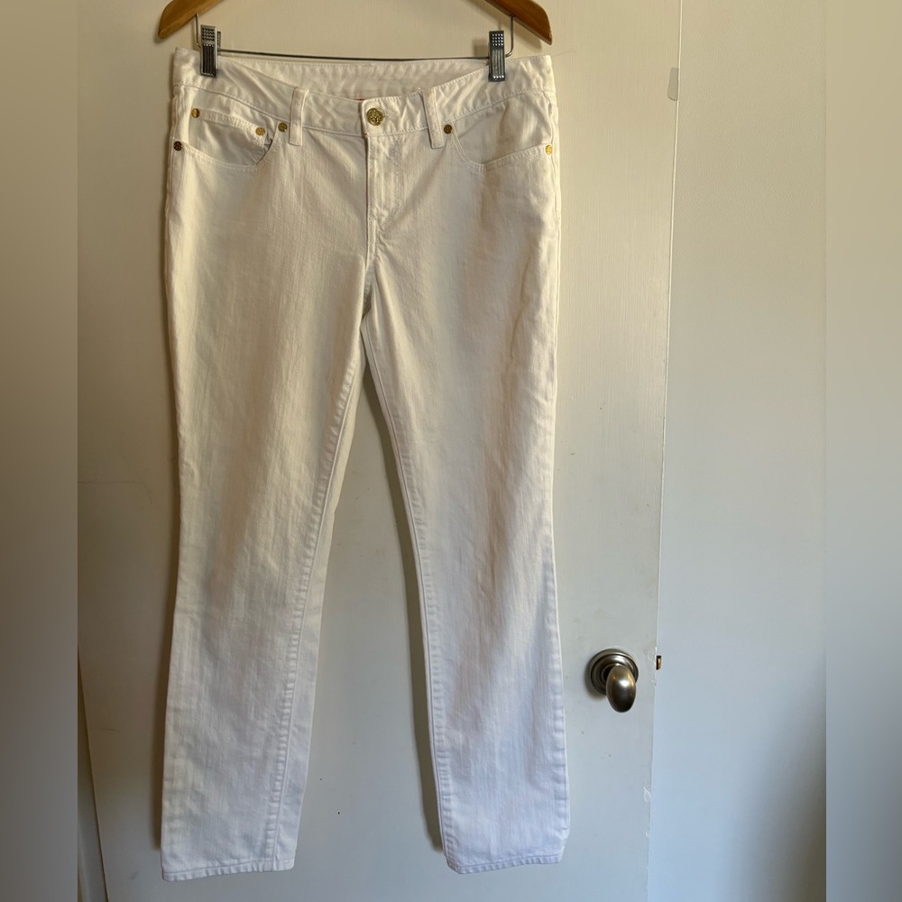 Tory Burch Skinny White Jeans 30